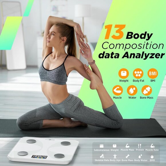 Smart Scale for Body Weight and Fat Percentage  High Accuracy Digital Bathroom S - Picture 2 of 6